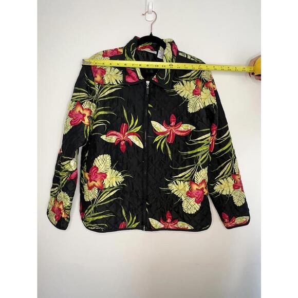 Blair Quilted Silk Floral Lightweight Jacket - Sz. M - Picture 4 of 5